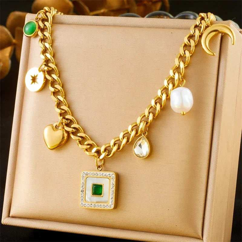 316L Stainless Steel Necklace New Trend - Piña Colada