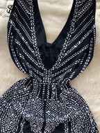 Rompers Fashion V Neck Backless - Piña Colada
