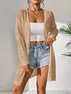 Knitted Cardigan Loose Fitting - Piña Colada