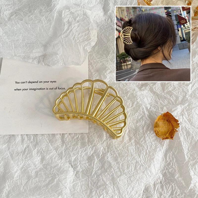 Metal Geometric Hair Claws - Piña Colada