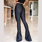 High-Waist Flare Jeans - Piña Colada