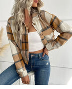 Jacket Long Sleeve Plaid - Piña Colada