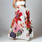 Long Skirt Large Swing High Waist - Piña Colada
