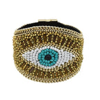 Vintage Handmade Beads Devil Eye - Piña Colada