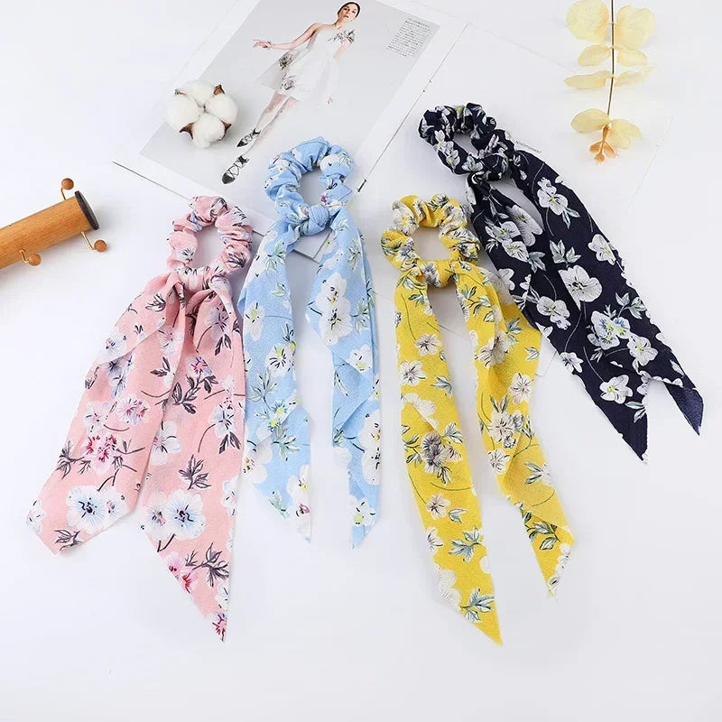 Satin Scrunchie Scarf - Piña Colada