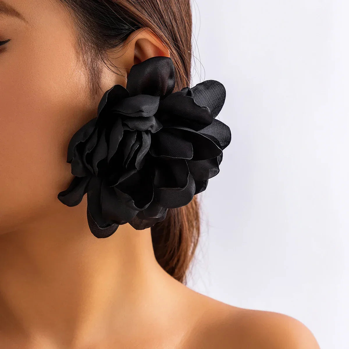 Red Big Flower Drop Earrings - Piña Colada