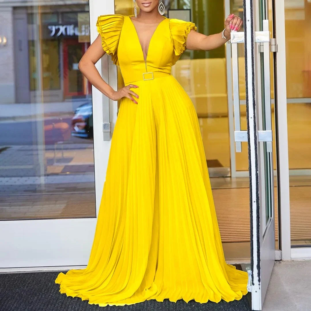 Solid Color Jumpsuit for Women - Piña Colada