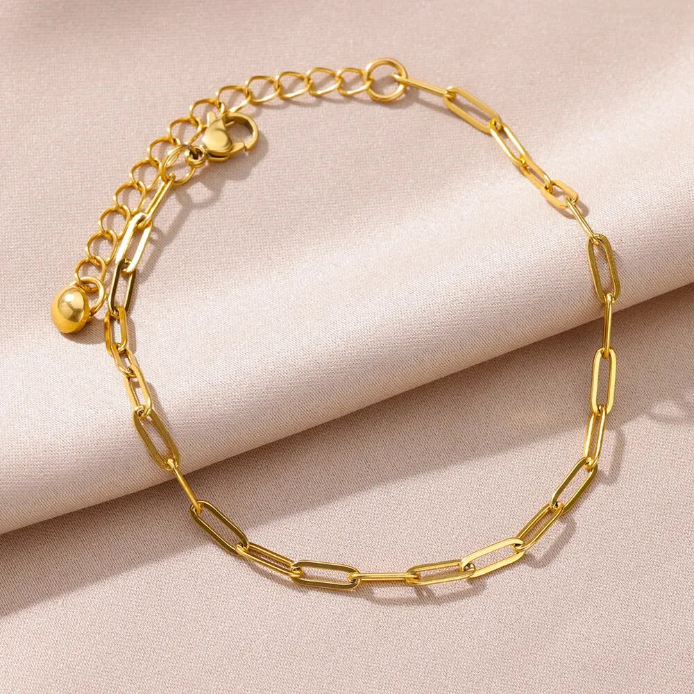 Stainless Steel Gold-Plated Anklet for Women - Piña Colada