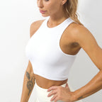 Striped Stretch Knit Tank Top - Piña Colada