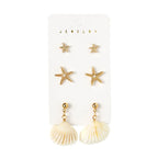 3 Pairs Beach Earrings - Piña Colada