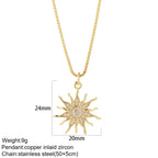 Gold Pendant Long Stainless Steel Chains - Piña Colada