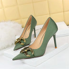 Thin High Heels Shallow Pointed - Piña Colada
