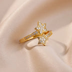 Zircon Double Star Ring - Piña Colada