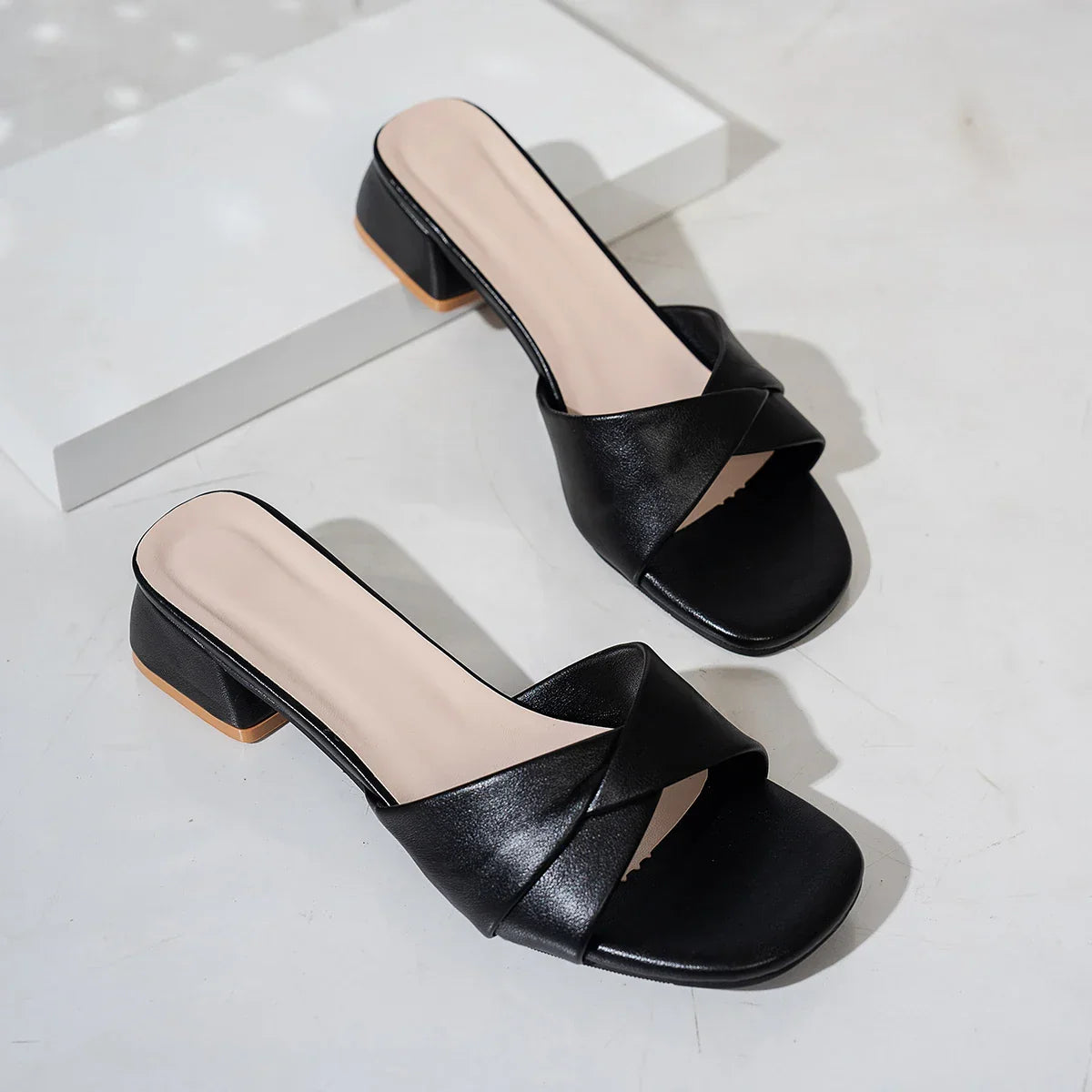 Open Toe Heel Sandals - Piña Colada