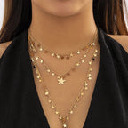 3Pcs/Set Star Tassel Long Pendant Necklace - Piña Colada