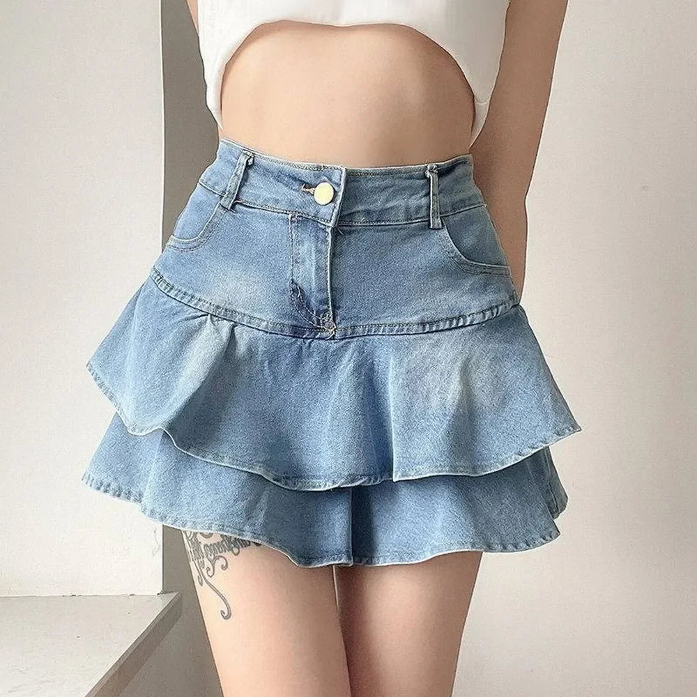 Vintage Denim Skirt - Piña Colada