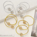 4pcs Golden Silvery Ball Elastic - Piña Colada