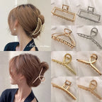 Metal Geometric Hair Claws - Piña Colada