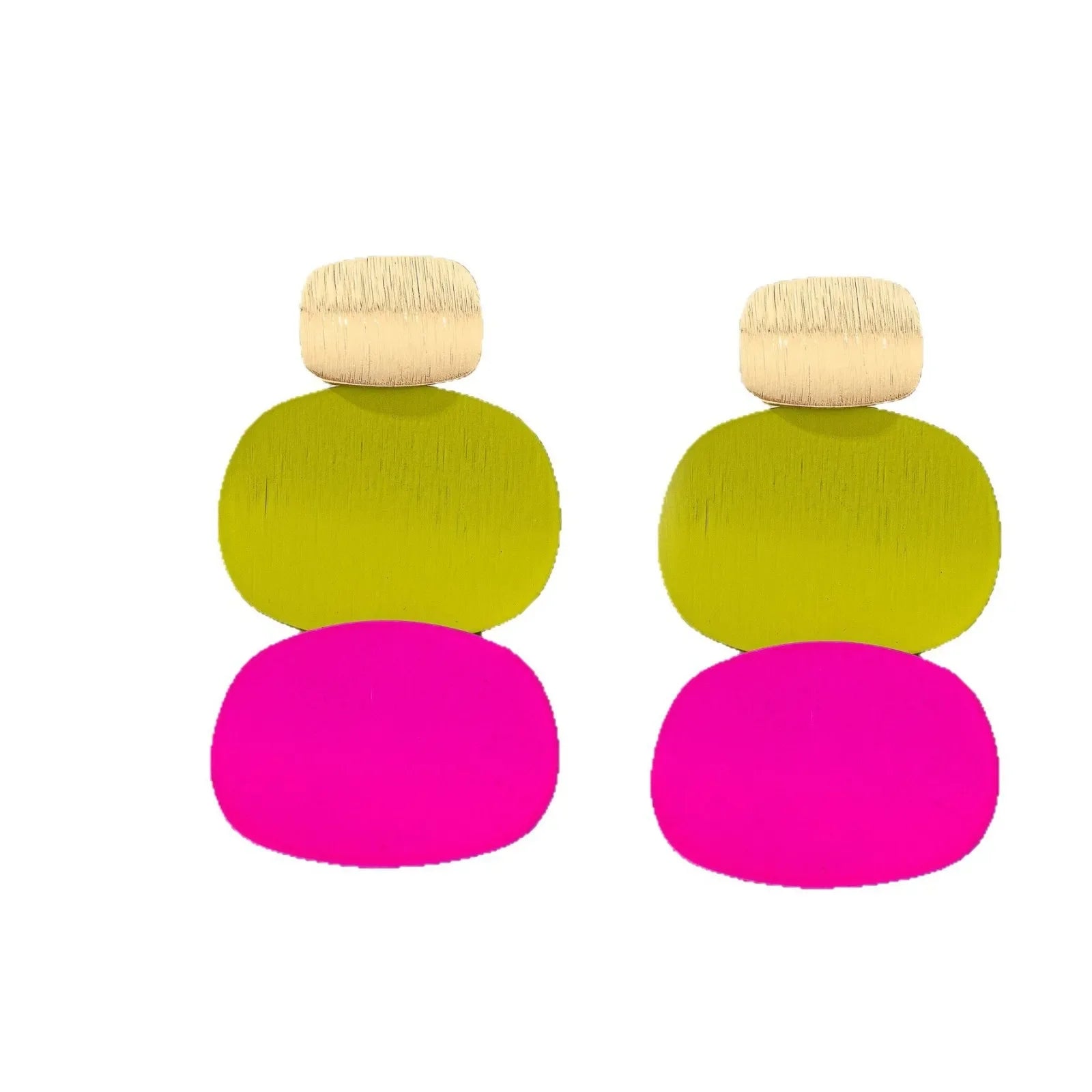 Colorful Geometric Earrings - Piña Colada