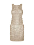 One Neck Cut Out Circle Beach Mini Dress - Piña Colada