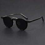 Retro Metal Frame Oval Sunglasses - Piña Colada
