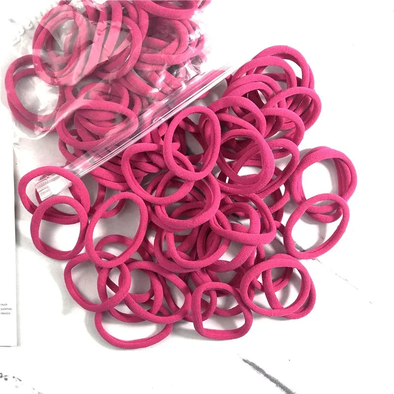 50PCS Elastic Hair Bands Set - Piña Colada