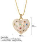 Gold Pendant Long Stainless Steel Chains - Piña Colada
