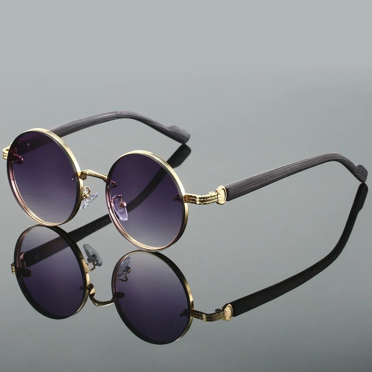 Vintage Round Sunglasses - Piña Colada