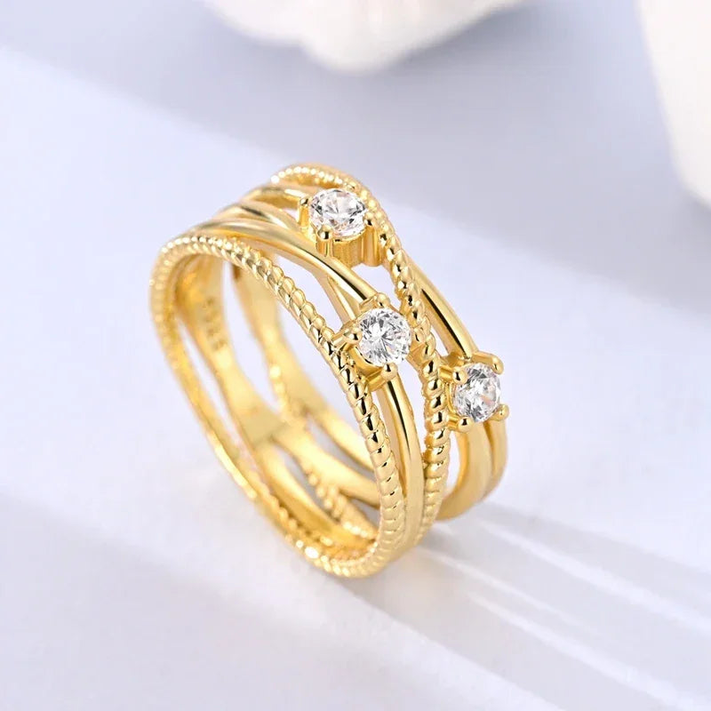 925 Sterling Ring Gold - Piña Colada