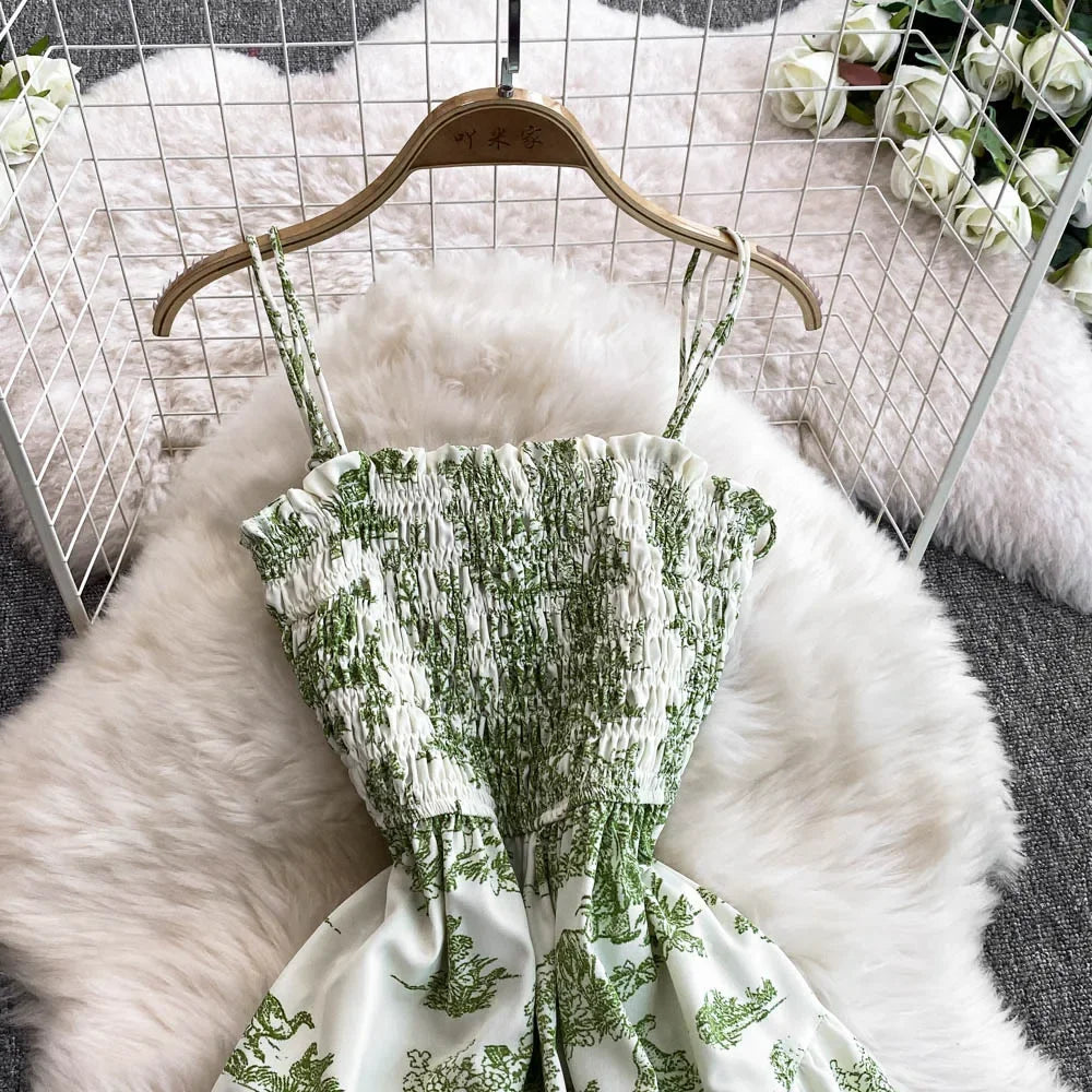 V Neck Dress Sleeveless Ankle Length - Piña Colada