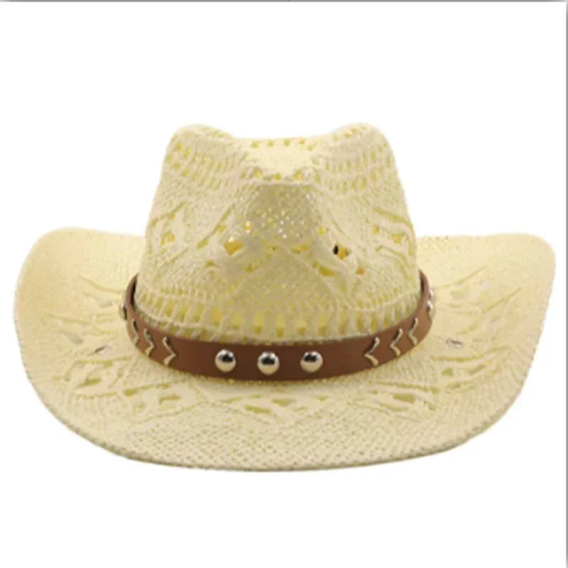 Summer Bohemian Shell Straw Hat - Piña Colada