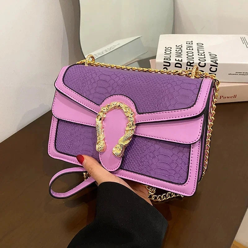 Gold Chain Crossbody Bag - Piña Colada