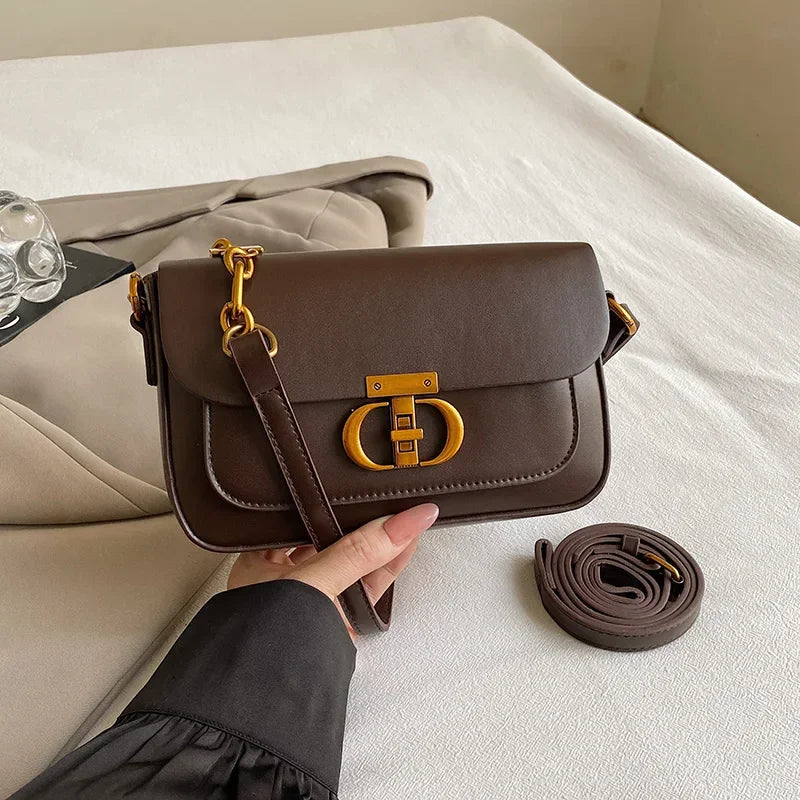 Casual Leather Satchel Bag for Women - Piña Colada