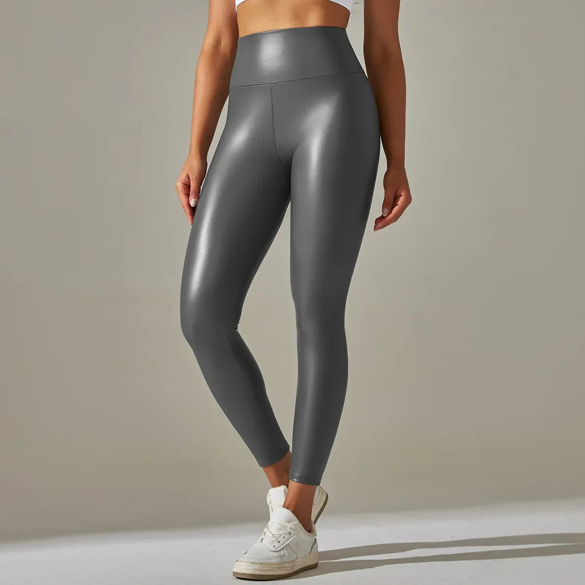 High-Waist Seamless Knee-Length Leggings - Piña Colada
