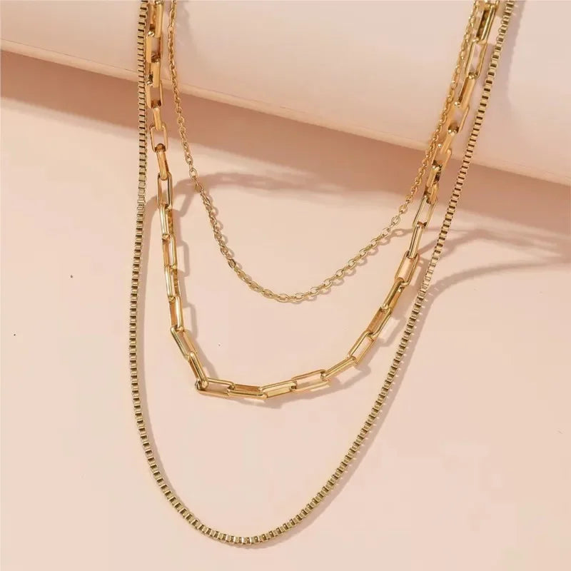 Stainless Steel Multi Layer Necklace - Piña Colada