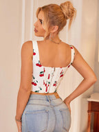 Print Corset Top Women - Piña Colada