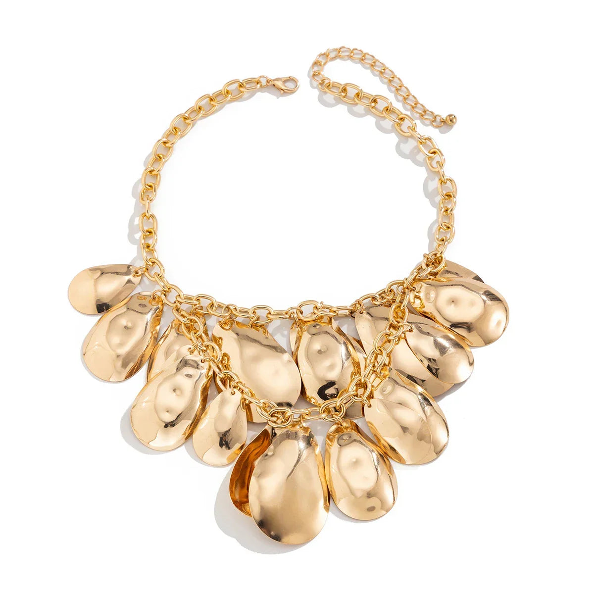 SClassic Gold Color Sequin Long Tassel Necklace - Piña Colada