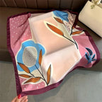 Silk Scarf Square Hairbands Flower - Piña Colada