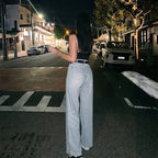 Low-Waist Sequin Wide Leg Jeans – High Street Style - Piña Colada