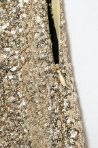 Sequins Mid-waist Casual Shorts - Piña Colada