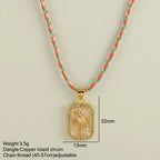 Handwoven Wool Chain Choker - Piña Colada
