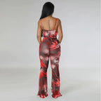 Floral Bodycon Jumpsuit - Piña Colada