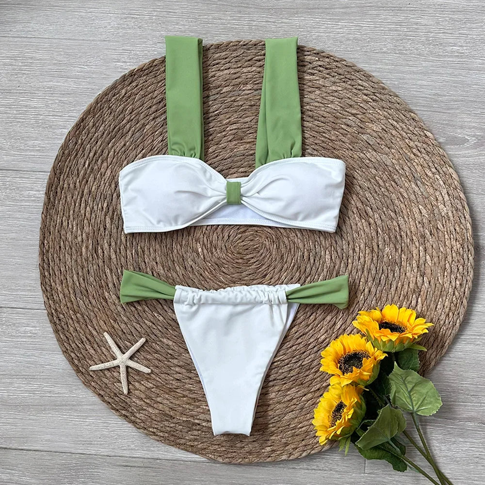 Bikini Set Solid Beachwear - Piña Colada