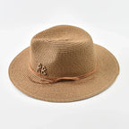 Metal RB Letter Straw Hats - Piña Colada