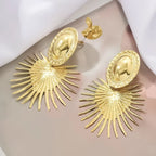 Oval Sun Hanging Ear Clip - Piña Colada