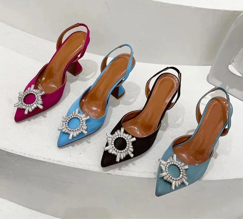 Design Silk Women Pumps Crystal - Piña Colada