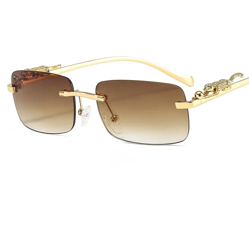 Square Rimless Sunglasses - Piña Colada