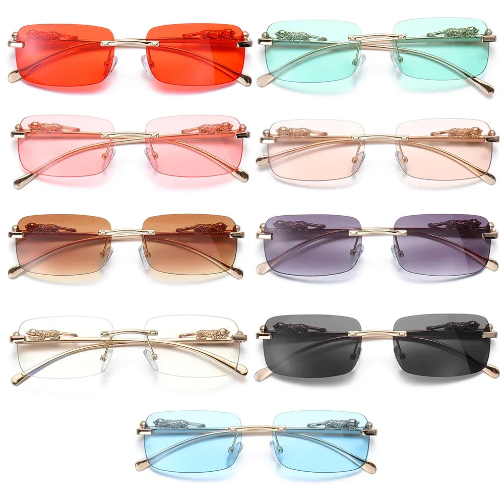 Square Rimless Sunglasses - Piña Colada