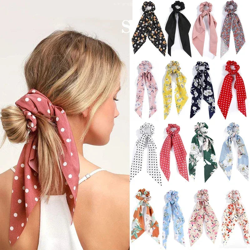 Satin Scrunchie Scarf - Piña Colada