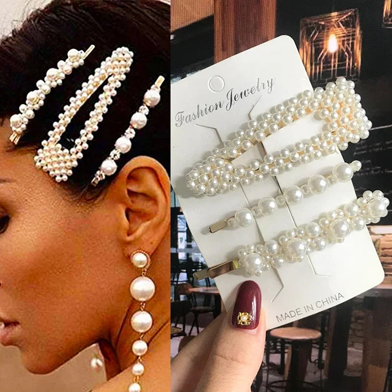 Flower Pearl Hair Clip - Piña Colada